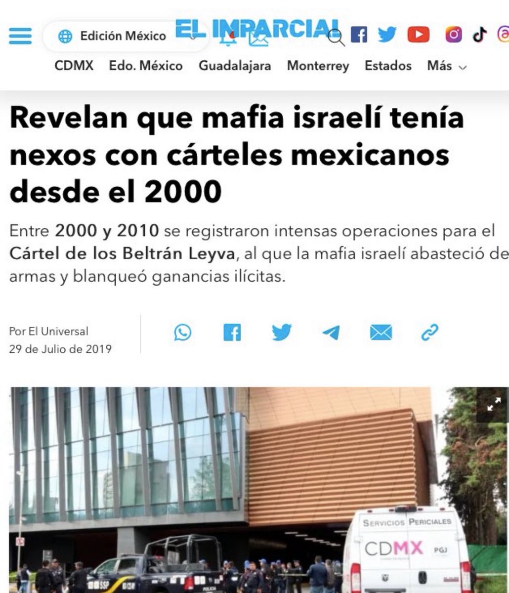 temotizox's tweet photo. Informe: Israel vendió más de 24.000 armas a México, pero las armas terminaron en manos de cárteles de la droga.

Israel contribuyó, a avivar la violencia en México.

La DEA y el FBI vendieron 3.500 AK-47 al Cártel de Sinaloa y ahora ese cártel está prácticamente extinto

🛑#Mexico El ejército está en alerta máxima. Vehículos blindados patrullan Guadalajara, aplicando un toque de queda de facto. Helicópteros Black Hawk están por todas partes mientras comienza la operación para despejar los bastiones del cártel. 🚁🪖

La CIA controla los cárteles y los sionistas controlan el gobierno estadounidense, incluida la CIA. Nada involuntario.

Este es el contexto de lo que sucede en México: La CIA arma a los cárteles mexicanos.

Esto se debe a que Estados Unidos financia y abastece a cárteles reaccionarios para desestabilizar países enteros. Esta ha sido una estrategia de larga data de las potencias imperialistas y coloniales.

🇲🇽 Los cárteles mexicanos están adquiriendo municiones calibre .50 fabricadas en una planta propiedad del Ejército de Estados Unidos en Missouri y utilizándolas para superar en armamento a la policía mexicana y atacar a civiles, según una investigación conjunta del Consorcio Internacional de Periodistas de Investigación y The New York Times.

Desde 2012, agentes estadounidenses han incautado más de 40,000 cartuchos de munición calibre .50 en estados fronterizos, aproximadamente un tercio con marcas de la Planta de Municiones del Ejército de Lake City. Diseñados para uso militar contra vehículos y aeronaves, estos cartuchos se han vinculado a ataques de cárteles que derribaron helicópteros, perforaron vehículos blindados y mataron a policías mexicanos.

Lake City comenzó a vender munición calibre .50 al mercado civil estadounidense en 2008, creando un flujo minorista que los traficantes pueden explotar. Al ser preguntado sobre el uso de munición de Lake City por parte de los cárteles, el Ejército elogió la política por su ahorro, afirmando que «permitir las ventas comerciales desde la planta ha ahorrado a los contribuyentes alrededor de 50 millones de dólares anuales» al reducir los costos de munición para el gobierno.

La administración Trump ha designado a seis cárteles mexicanos como organizaciones terroristas y continúa exigiendo medidas más contundentes a México. La presidenta mexicana, Claudia Sheinbaum, ha descrito el flujo de armas de fabricación estadounidense hacia el sur como un factor clave de la actividad de los cárteles, señalando que aproximadamente entre el 70 % y el 90 % de las armas incautadas al crimen organizado en México provienen de Estados Unidos. Sheinbaum ha argumentado que la aplicación de medidas de seguridad debe ser recíproca: frenar el tráfico de drogas hacia el norte y el de armas hacia el sur.

Se han tomado algunas medidas para este fin. En septiembre de 2025, México y Estados Unidos anunciaron la "Operación Cortafuegos", una iniciativa conjunta tras la visita de Marco Rubio que amplió el rastreo de armas de fuego a nivel nacional en México y comprometió a Washington a aumentar las inspecciones en dirección sur para frenar el flujo de armas compradas por Estados Unidos al país.

#Mexico #ElMencho #Jalisco #Military #BreakingNews