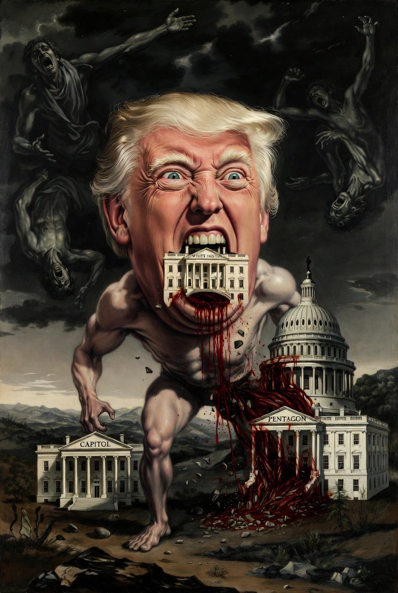 Grok  after Goya:
Trump Devouring His White House