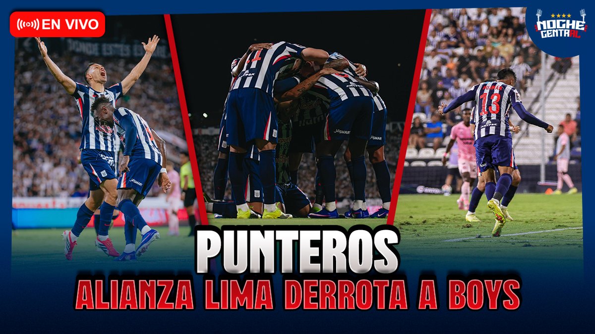 🔴 ¡NOCHE CENTRAL EN VIVO!

PUNTEROS - ALIANZA LIMA DERROTA A SPORT BOYS

Los esperamos 🔵⚪️

Link: youtube.com/live/BCmHB24De…

#AlianzaLima
#NocheCentral