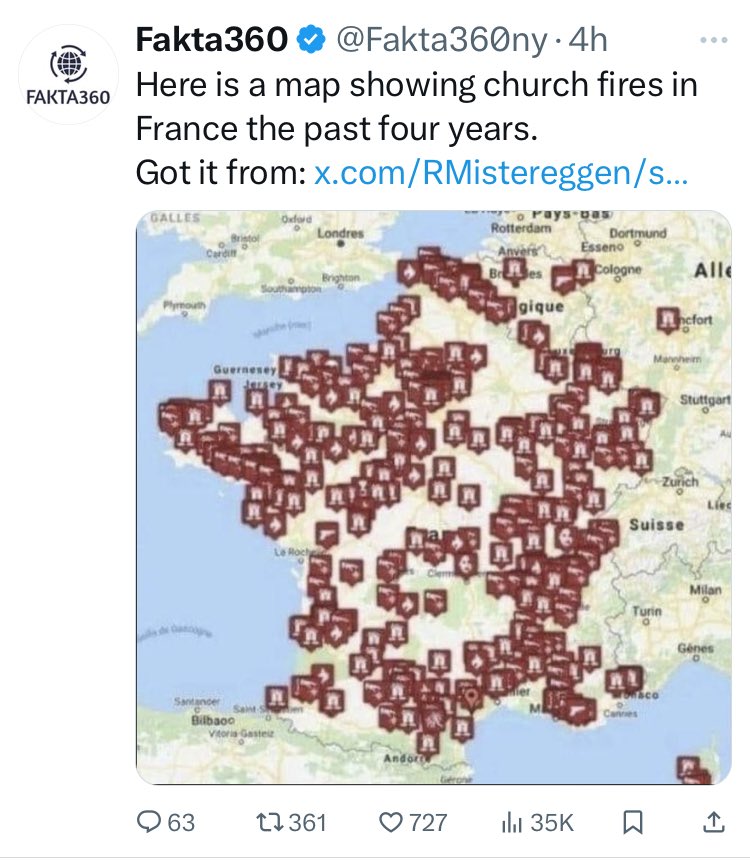 <a href="/BGatesIsaPyscho/">Concerned Citizen</a> What are the odds so many churches survive centuries and just start burning over the last few years? 🤷‍♀️