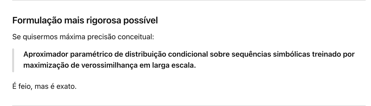 Inteligência Artificial é, de fato, um nome marqueteiro. Os modelos de linguagem não compreendem todos os aspectos que caracterizam inteligência. 
E eles dependem de parâmetros calibrados por humanos.
Pedi ao ChatGPT encontrar o nome mais adequado para o que as IAs fazem: