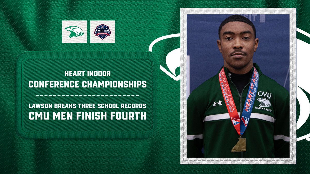 cmueagles's tweet photo. INDOOR, CMU Men’s Track &amp; Field Finishes Fourth at Heart of America Indoor Conference Championships!

#TakeFlight 🦅

🔗: https://t.co/MsoBVPm3th https://t.co/4CGAP8oAbq
