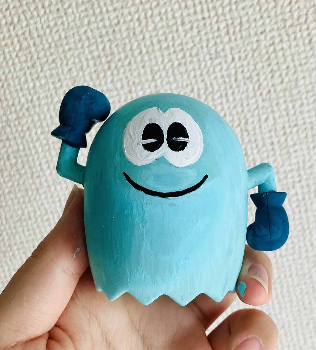 h9a3e17e_8's tweet image. パックマンのカプキャラをリペイントしてオーソン(オルソン？)を作りました
#パックマン #pacman