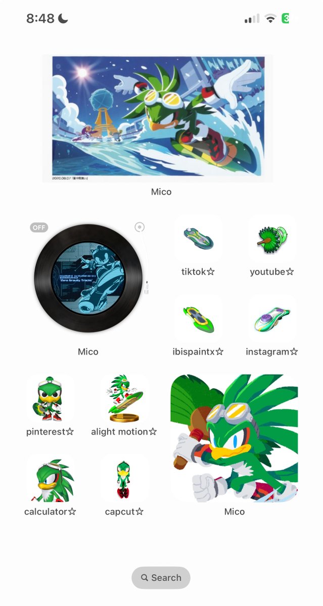 new phone layout! i love jet the hawk💚💚💚