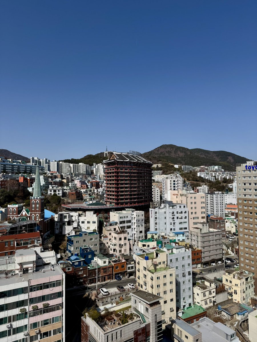 부산 날씨 관련 SNS 사진(공기 맑음 언급)