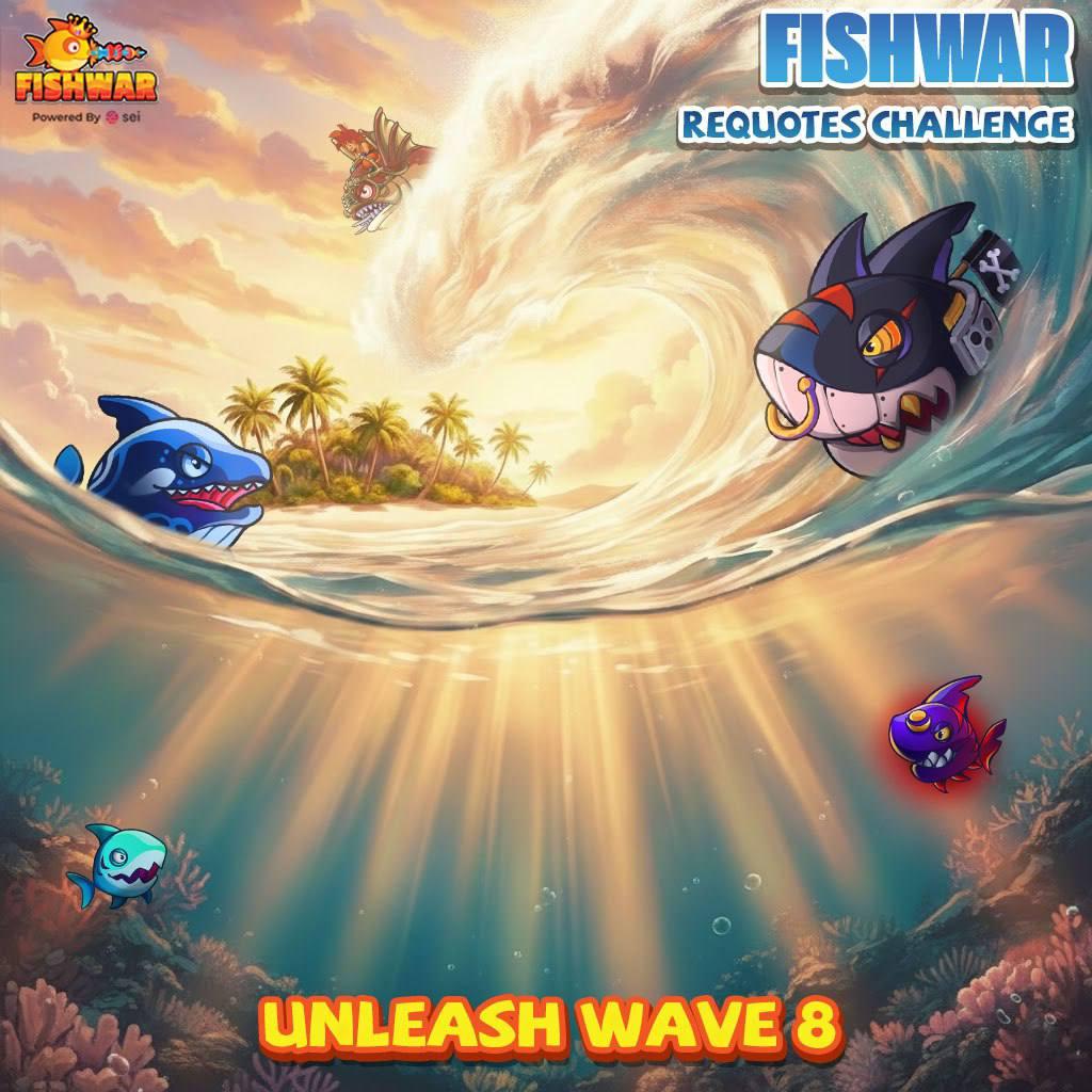 FishWarOfficial's tweet photo. UNLEASH WAVE 8 – FISHWAR REQUOTE CHALLENGE!

Wave 8 is officially LIVE. The ocean is calling again — and this is your chance to turn noise into rewards. ReQuote, spread the FishWar energy, and ride the wave all the way to the top.

Top 5 Winners
Each warrior takes home 800,000 $FISHW

👉 ReQuote this post

Wave 8 ReQuote Challenge Timeline:
Start: February 23 – NOW
End: February 28 – 7:00 AM (GMT+7)
Winners Announced: March 1

Make your move. Push the wave. Let the ocean know your name.

ReQuote now and claim your share of $FISHW.

#FishWar #EffectPredict #FISHW #PlayAndEarn #GameFi #SeiNetwork