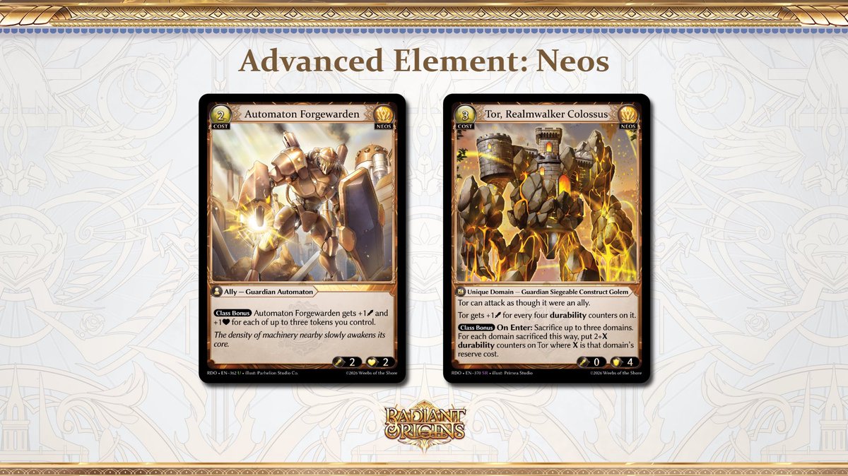 Take a look at new Advanced Element cards featured in Radiant