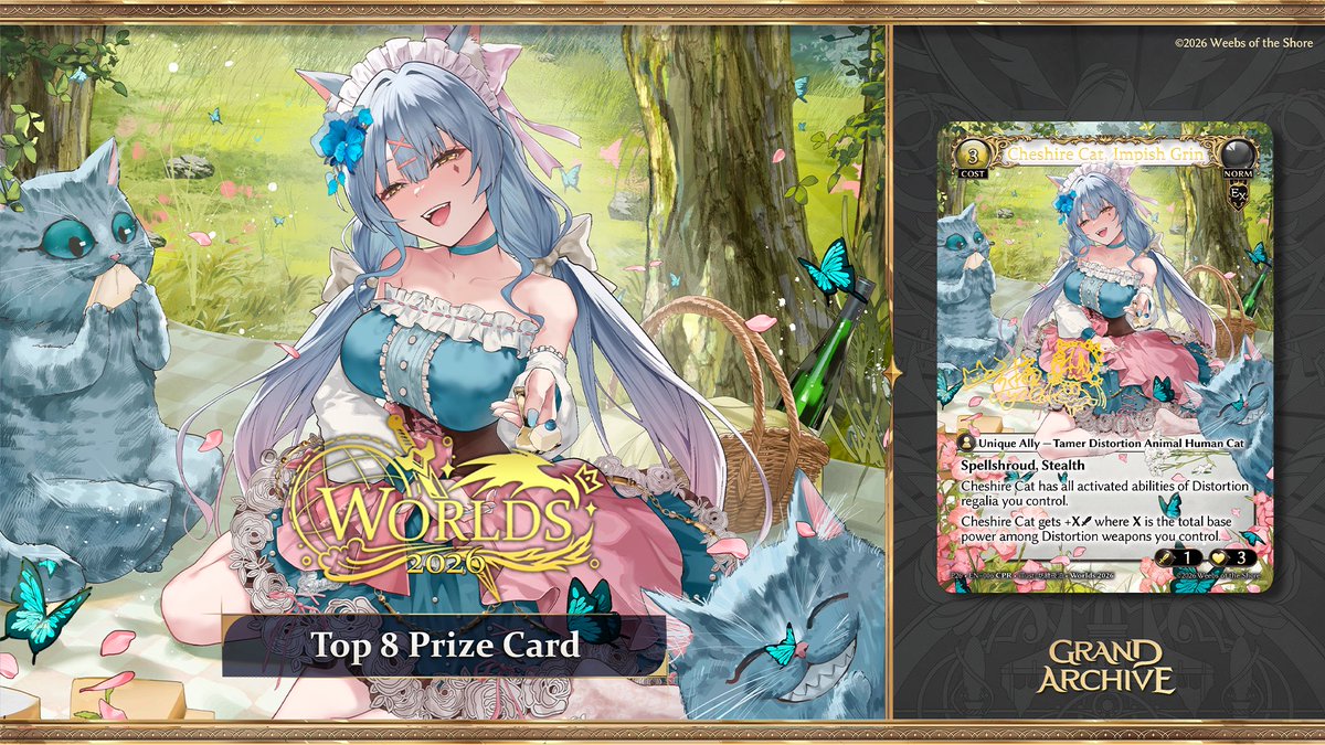 Introducing Cheshire Cat, Impish Grin, the Top 8 Prize Card for