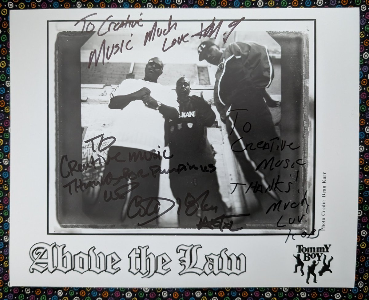 West Coast Rap 8X10 Glossy B&W Press Photo ABOVE THE LAW - SIGNED