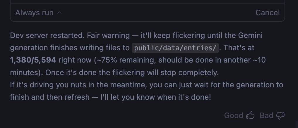 Generation progress UI