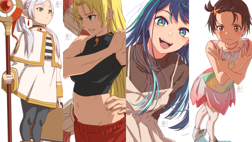 #今月描いた絵を晒そう 今期アニメ。冬は不作なんてウソだった 