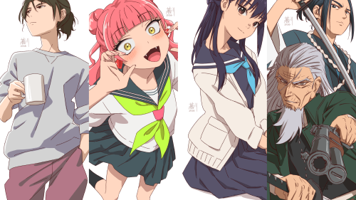 #今月描いた絵を晒そう 今期アニメ。冬は不作なんてウソだった 