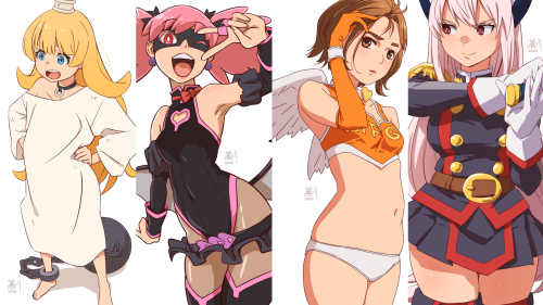 #今月描いた絵を晒そう 今期アニメ。冬は不作なんてウソだった 