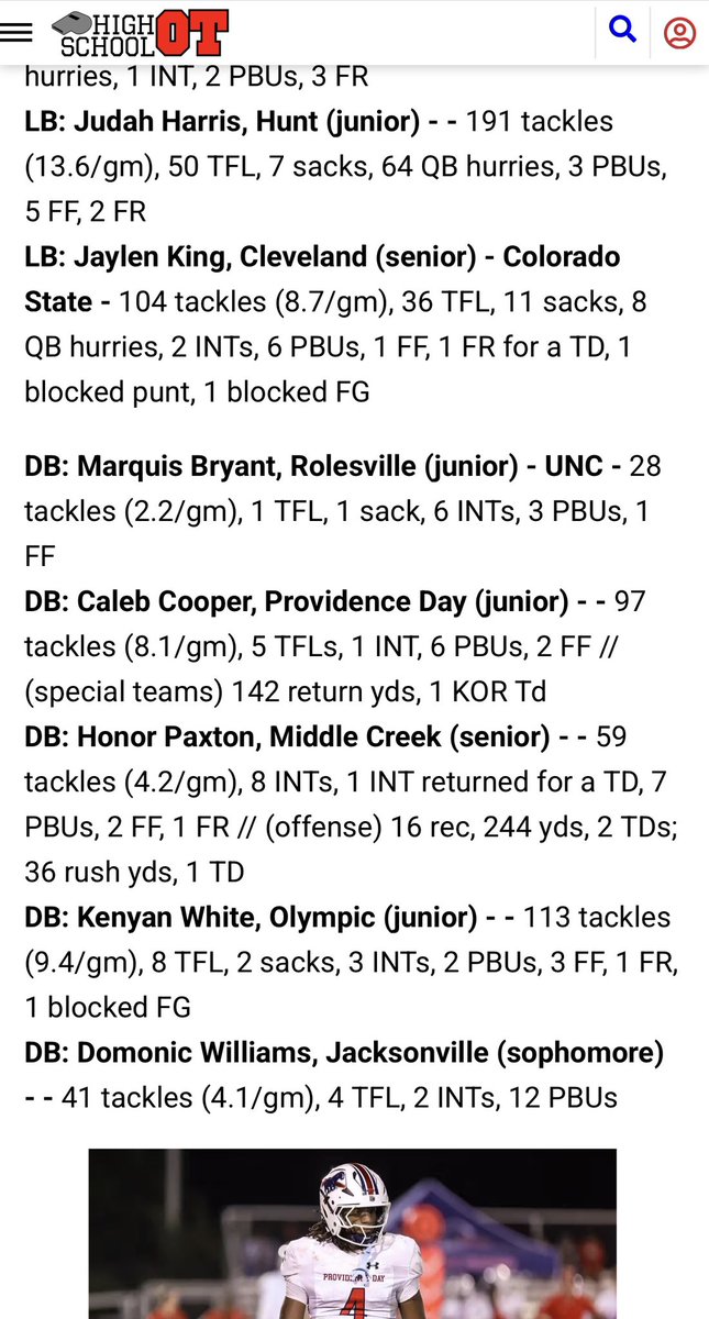 Domonic Williams Jr. ‘28 DB 6’0 190 tweet media