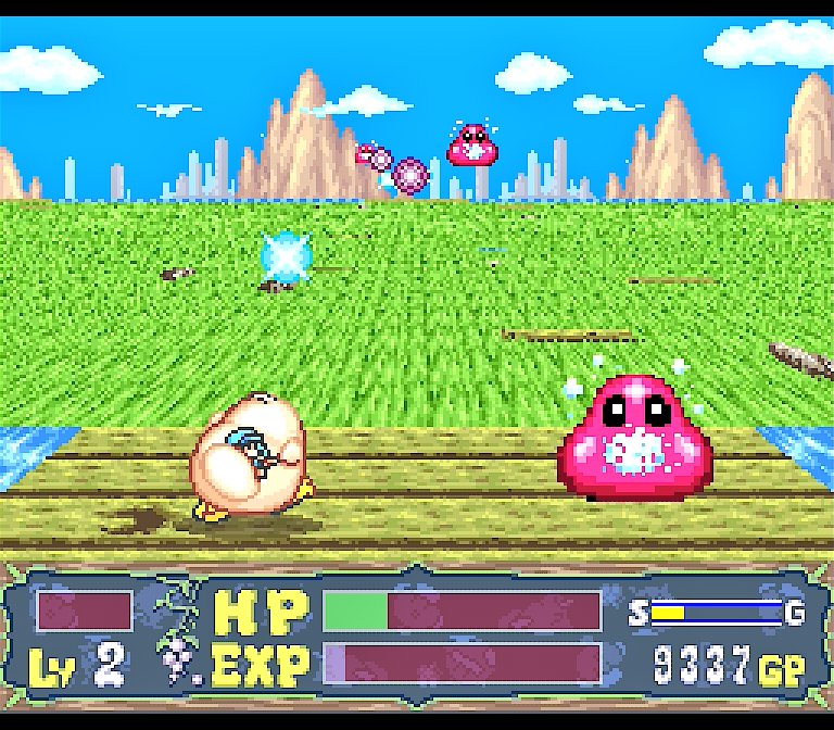 sakayu_sfc's tweet image. 31st anniversary of "Yam Yam"🐤
スーファミの「ヤムヤム」は1995年2月17日に発売されました💫

奇妙でシュールでつかみ所のないSTG。キャラもストーリーも謎めいているけど、雰囲気は明るいので気にせずいこう。RPG風味もあって結構奥深い?😯
#バンダイ #supernintendo