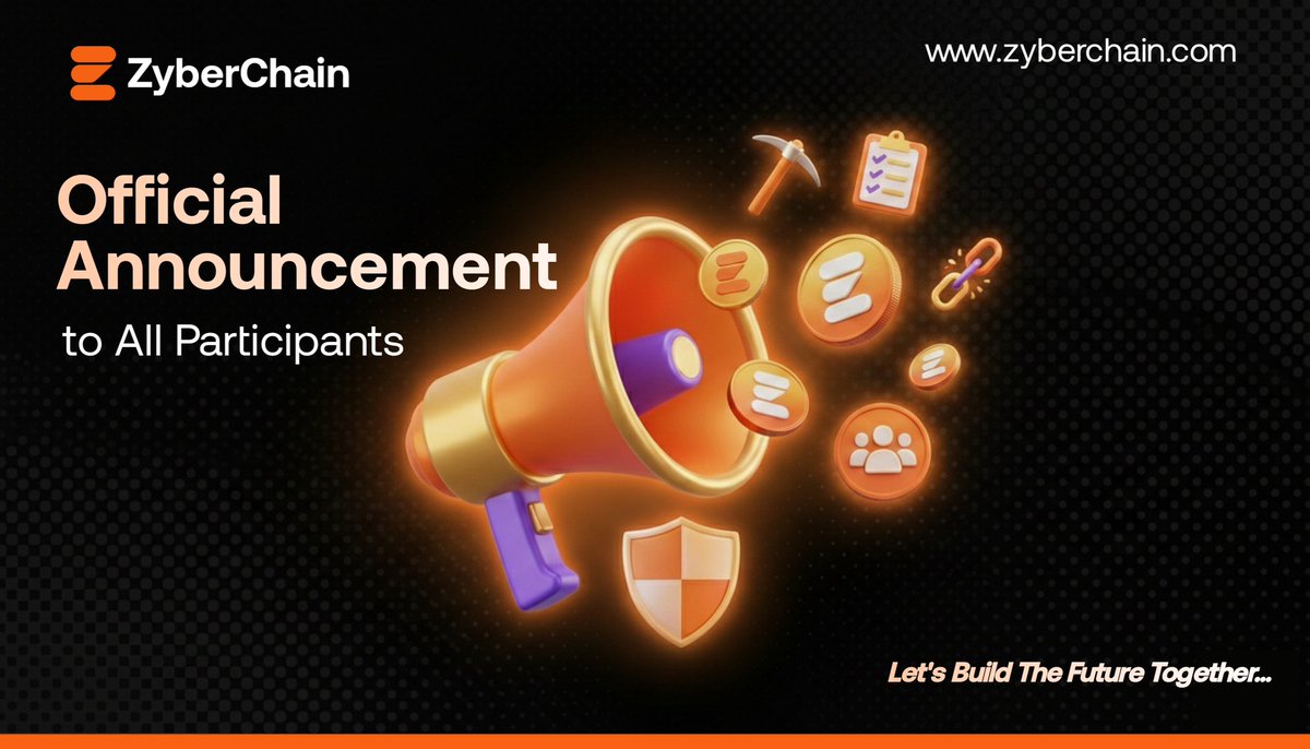 zyberchain's tweet photo. 📢 Zyberchain Official Announcement to All Participants.

Dear Zyberchain Community,

Welcome to the future of decentralized innovation.

As a participant in the Zyberchain Ecosystem Reward (Airdrop Campaign), it’s important you understand how the system works to maximize your rewards.

Zyberchain is an active participation-based ecosystem. This means your level of activity directly determines your rewards.

To qualify and benefit fully, ensure you:

• Mine your Zyber Points daily
• Complete all social and in-app tasks
• Maintain your daily streaks
• Build your referral streaks
• Actively engage and participate in all community platforms

⚠️ Important Notice:
During the distribution phase, the following will be carefully reviewed to ensure fair and transparent allocation:

• Mining activity
• Task completion
• Community participation
• Referral performance

Only committed and active members will be rewarded accordingly.

Zyberchain is not just another project, we are building a real utility ecosystem designed to empower African businesses, enable seamless payments, and drive financial inclusion across the continent.

✅ It is completely FREE
You are not required to pay any money to participate. Not a kobo.

🚀 To stay ahead:
Make sure you join all our official communities and follow us on X (Twitter). Turn on your notifications so you never miss important updates.

Let’s build the future together.

#zyberchain #Africablockchainbillpayment #ZBCT