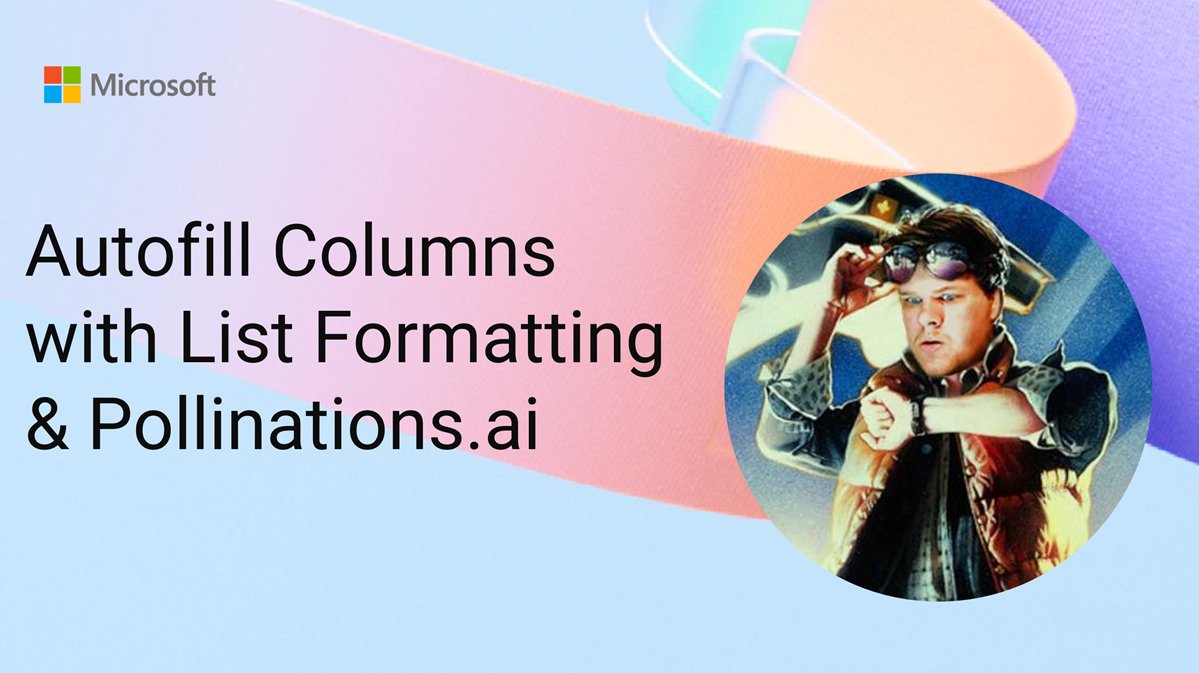 SharePoint's tweet photo. 💡 Autofill Columns with #ListFormatting & https://t.co/JhETirvhaf
@thechriskent shows how #SharePoint autofill columns and JSON formatting can generate AI images using https://t.co/JhETirvhaf.
📺 Watch now → https://t.co/rXwglBRZ4U https://t.co/sZ25UcTrVQ