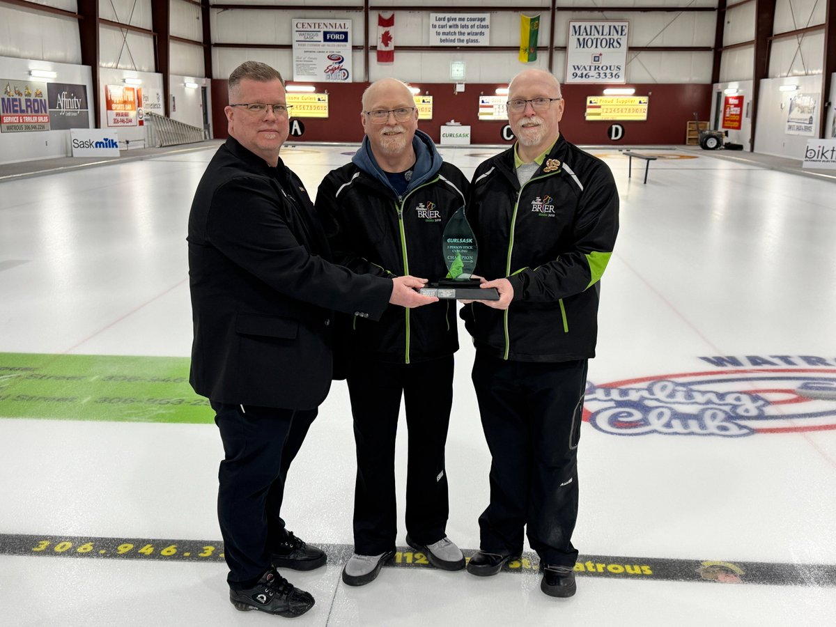 CURLSASK's tweet photo. 💚 MEET YOUR NEWEST TEAM SASKATCHEWAN! 💚

Congratulations to Team Beach/Beach on winning the 2026 2-Person Stick Provincial Championships! 🏆

Darren Beach
Darrel Beach
📍 Highland Curling Club

#WeAreAllTeamSask #CURLSASK
(1/3) https://t.co/n2uiMgfXQb
