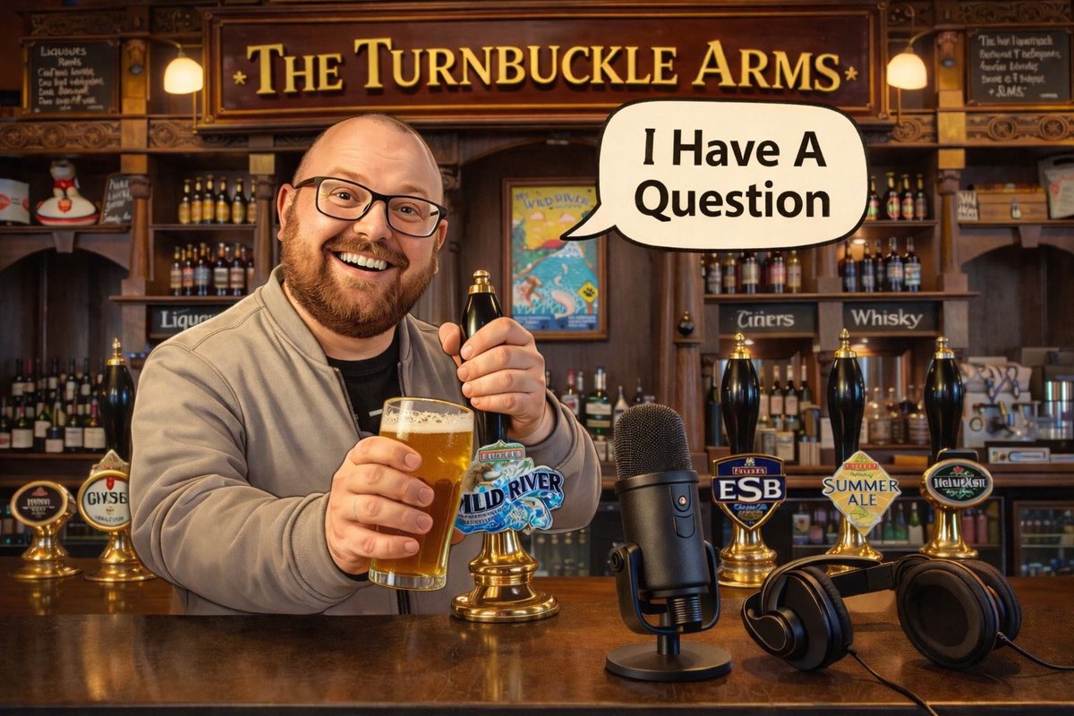 JohnersPNetwork's tweet photo. The Landlord of The Turnbuckle Arms is here with “I Have A Question”

What match would you show a non-wrestling fan? 

@BukaMania89 @Ultimate_One531 
#IHaveAQuestion
#WrestlingCommunity #wrestling #podcast #WWE #AEW https://t.co/bv592H4fOt