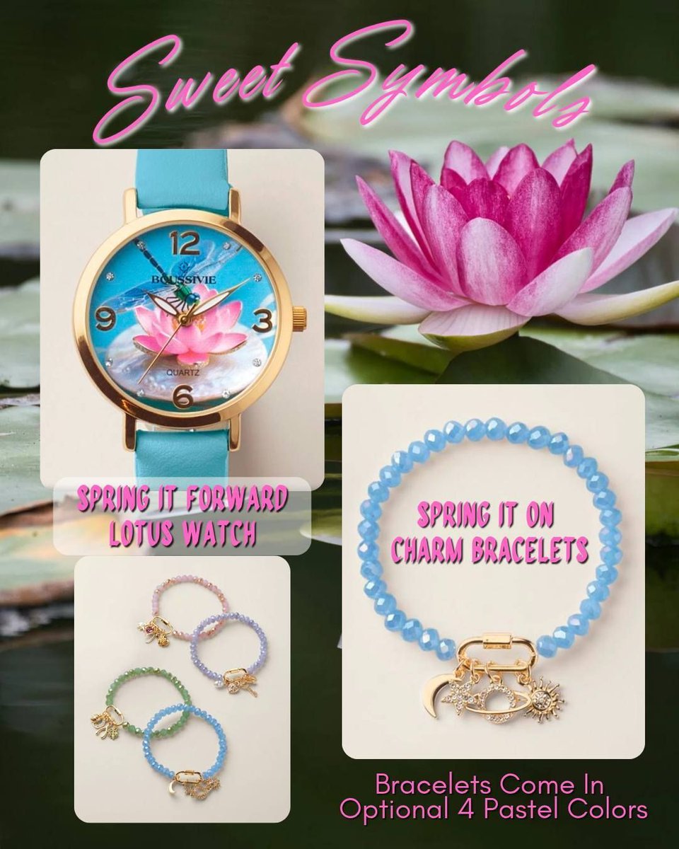 CathyAvon225's tweet image. 🌷 The Spring It Forward Lotus Watch is the perfect reminder that new beginnings look good on you 💕 And paired with the Spring It On Charm Bracelet? Instant spring-ready glow.
Are you a watch girl, a bracelet stacker, or both?

👉 buff.ly/3VQXF7I 

#BringOnSpring #Avon