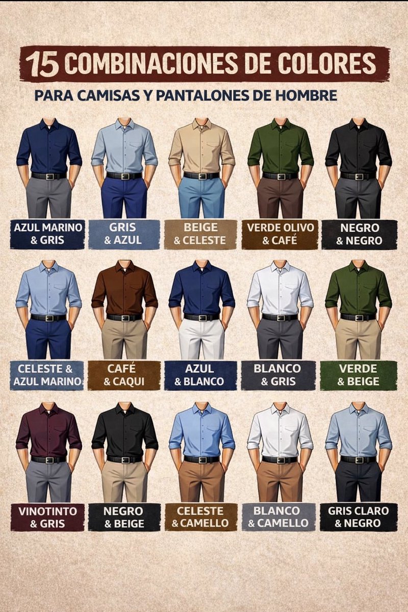Combinaciones de colores para la ropa que todo hombre necesita saber.