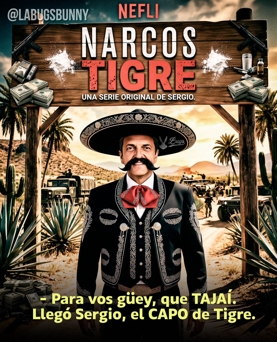 🇲🇽 SERGIO, EL CAPO DE TIGRE.
Nuestro "TAJAÍ" no quiere perder la oportunidad para ocupar el puesto libre en el Cártel de JALISCO. Pobre MÉXICO, este es más peligroso que el que estaba.