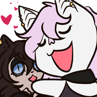 Stickers I made, featuring <a href="/snuffwolf/">pum/KIN🍂🐾</a> 's Pum