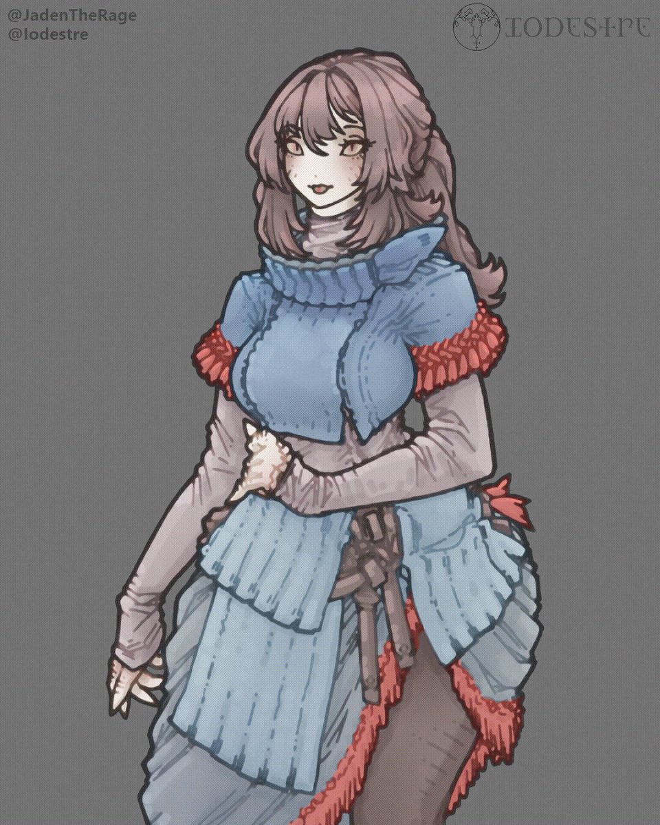 iodestre's tweet photo. Space wife be dress in color of feesh. #Iodestre #waifu #scifi #anime #manga #conceptart #thicc https://t.co/UjwS7xpQwA