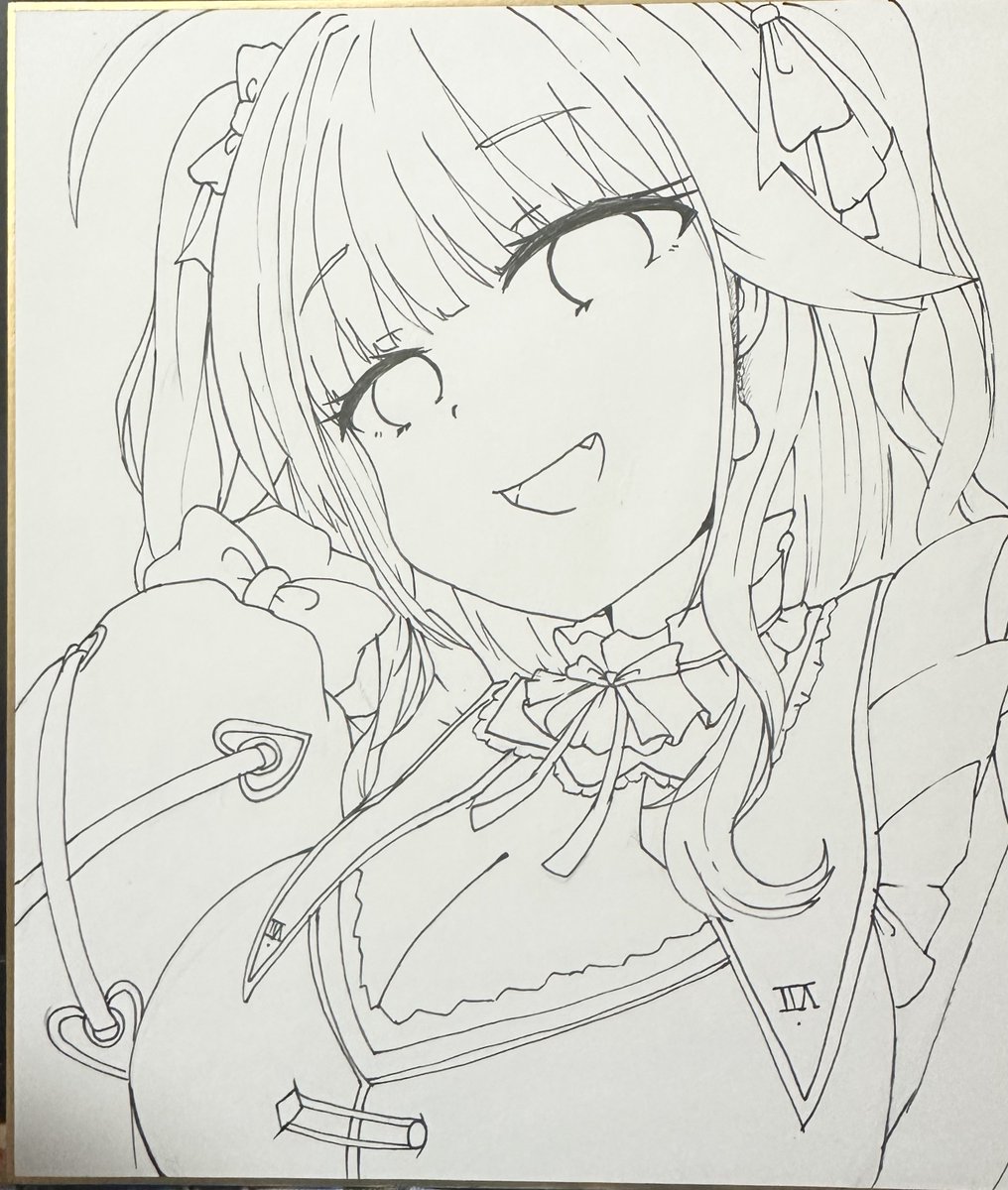 色紙のペン入れまでは終わったけどそろそろ家出ないと 