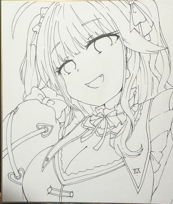 色紙のペン入れまでは終わったけどそろそろ家出ないと 