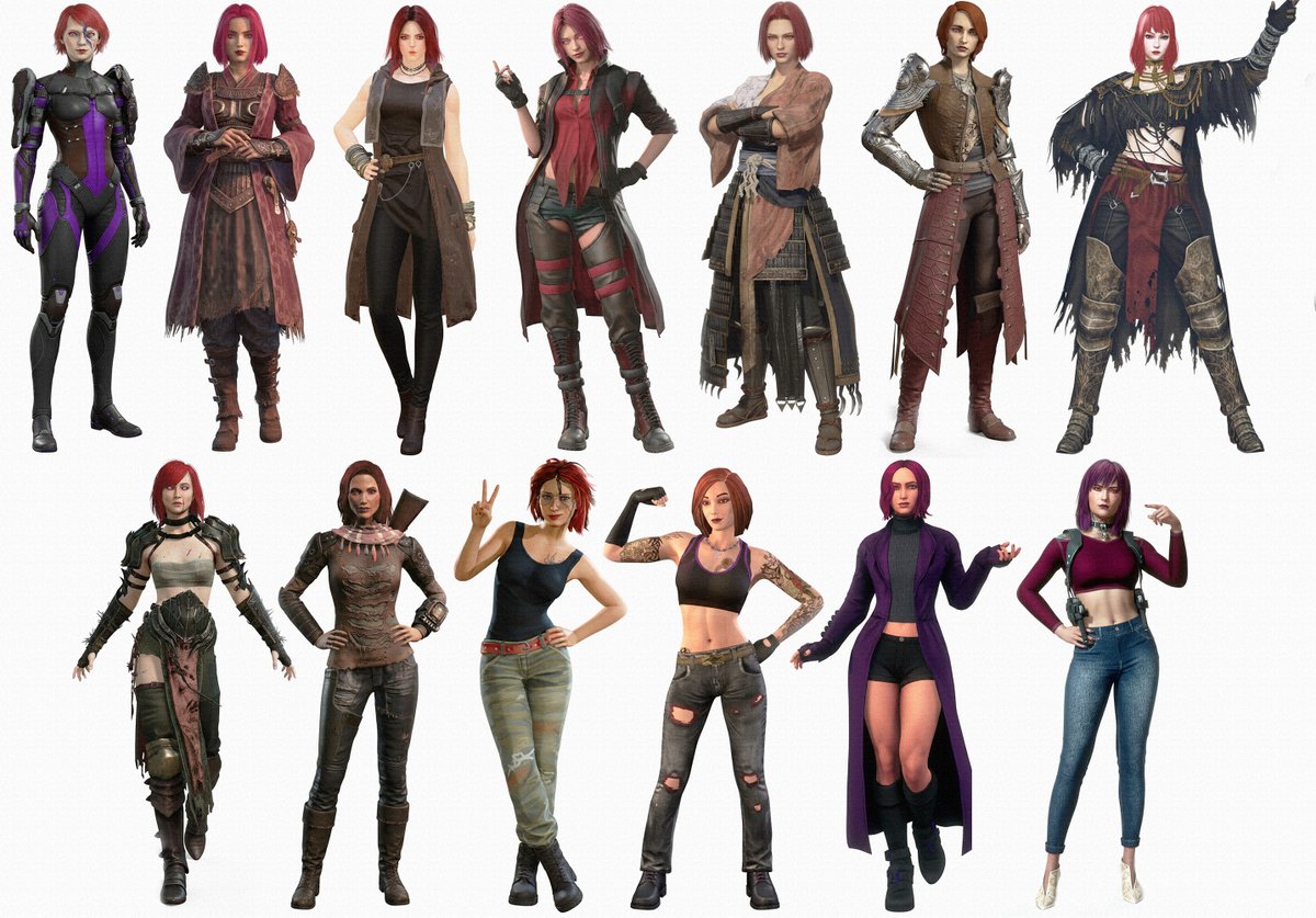 FlairDarkSlayer's tweet photo. One redhead #OC, thirteen different games.
#Warframe - #WoLongFallenDynasty - #BlackDesert - #DevilMayCry5 - #Nioh2 - #DragonAgeInquisition - #DarkSouls2 - #LordsOfTheFallen - #Fallout4 - #SunsetOverdrive - #SaintsRow2 - #SaintsRowTheThird - #Cyberpunk2077 https://t.co/8os1yjinAg