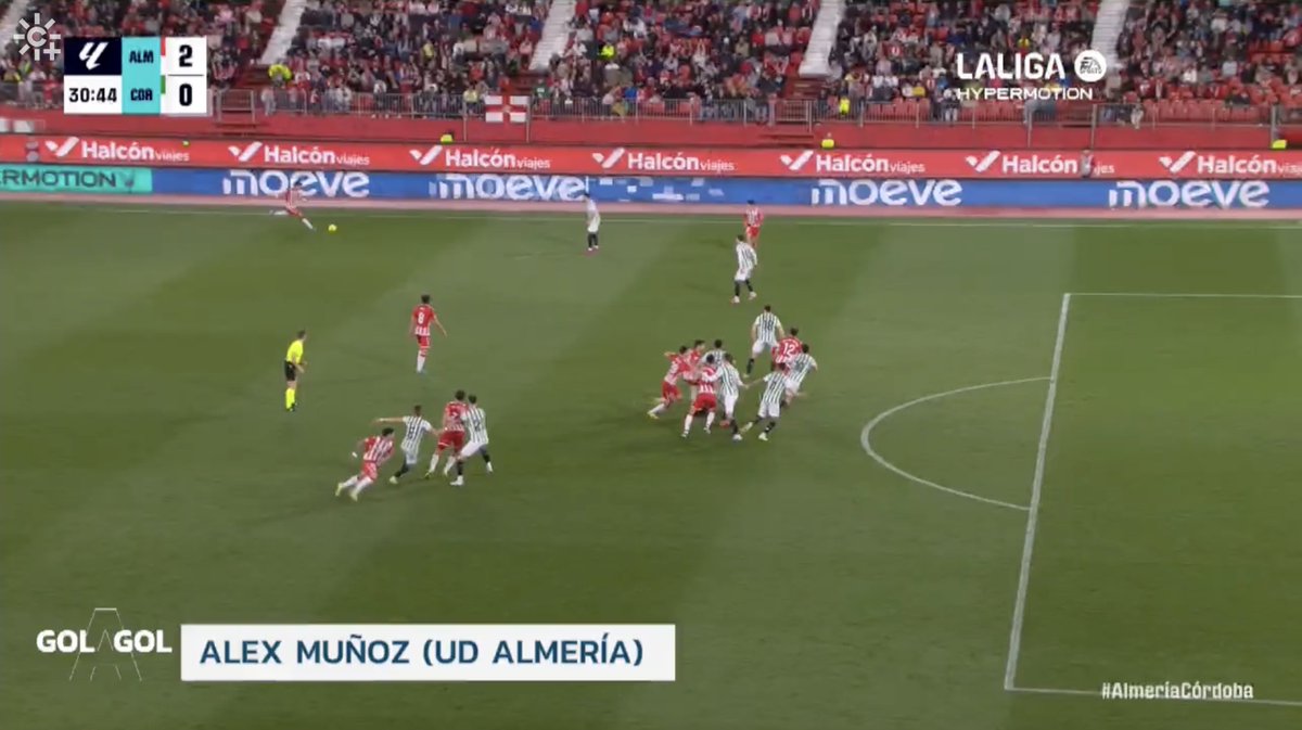 ⚽️ ¡El golazo de #Muñoz, jugador de la #UDAlmería, elegido como el mejor gol de la jornada en 'Gol A Gol'!

📲 #GolAGol22feb