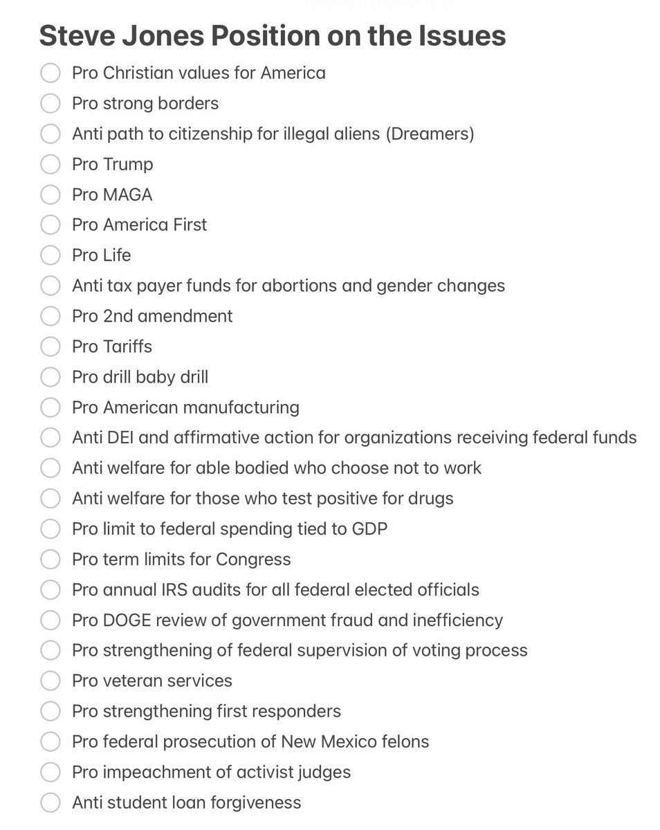 SteveRuidoso's tweet photo. My opponent declined to say if she voted for Trump she has also declined to give her position on conservative issues. https://t.co/ljOrz8W1nd
