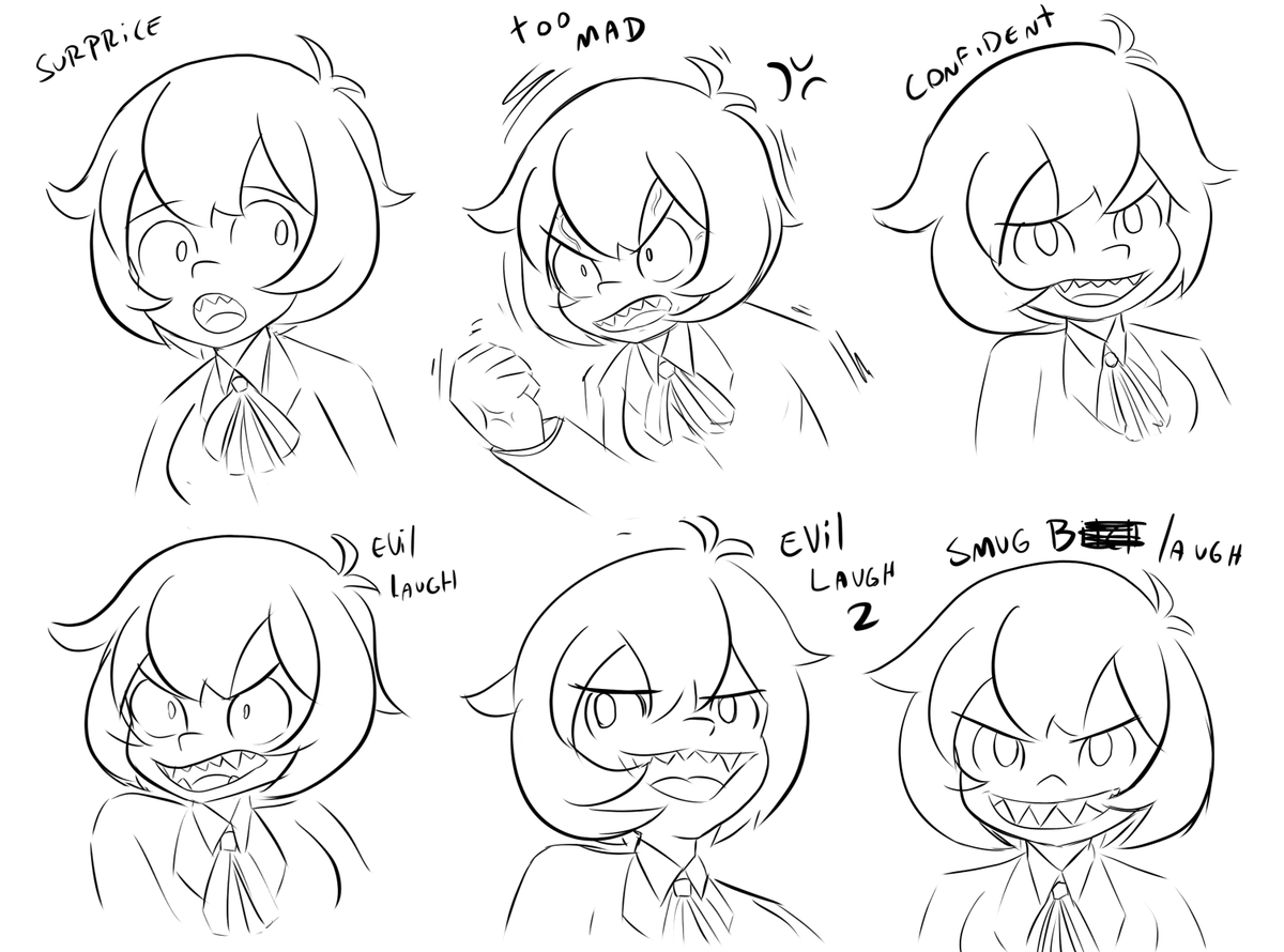 mas expresiones de mis personajes, pienso hacer mas, pero esto es lo que llevo, me dedicare hacer muchos sketches de ellos para tenerlos de referencias.