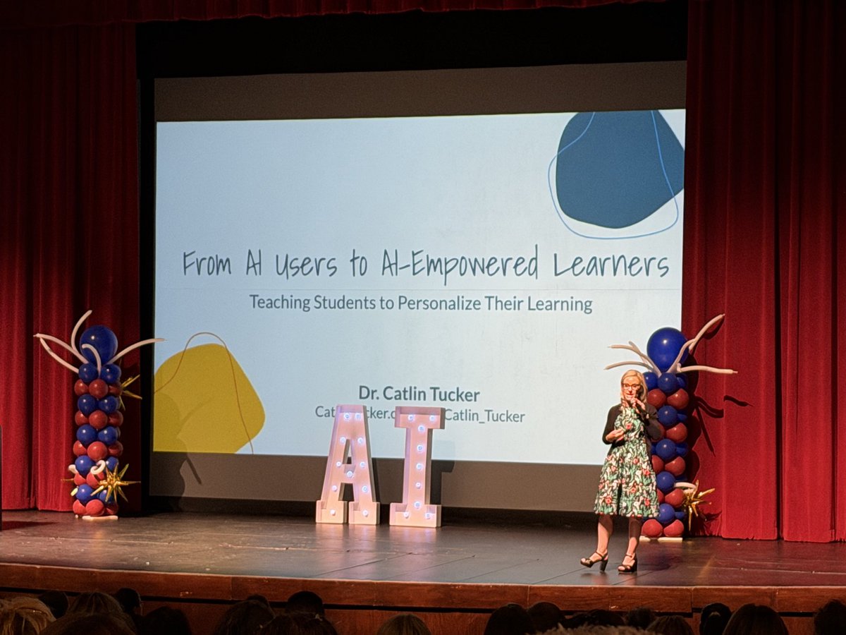 LaPorteLindsay's tweet image. Had an amazing Saturday hearing from @Catlin_Tucker about how to empower students with AI. So lucky to be a part of @SVVSD and have so many opportunities for professional development. #StVrainAdvantage #StVrainStorm