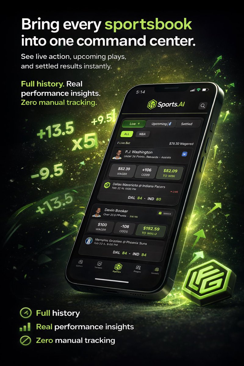 See live action, upcoming plays, and finalized results instantly. Full history. Real performance insights. Zero manual tracking.
No spreadsheets. No app hopping. Just clarity.
#SportsBetting #BettingTools #AI #CommandCenter