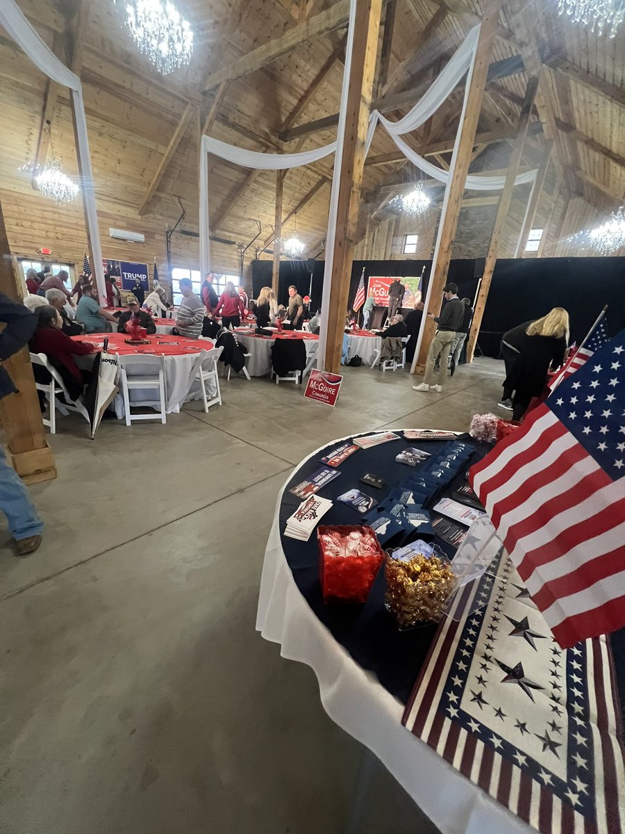 TakeBackVA's tweet photo. We had a wonderful time supporting Congressmen @JohnMcGuire4VA’s re-election campaign at the at The Barn at Poor House Farm in Rice, Virginia. https://t.co/G7Pf7LhBVj