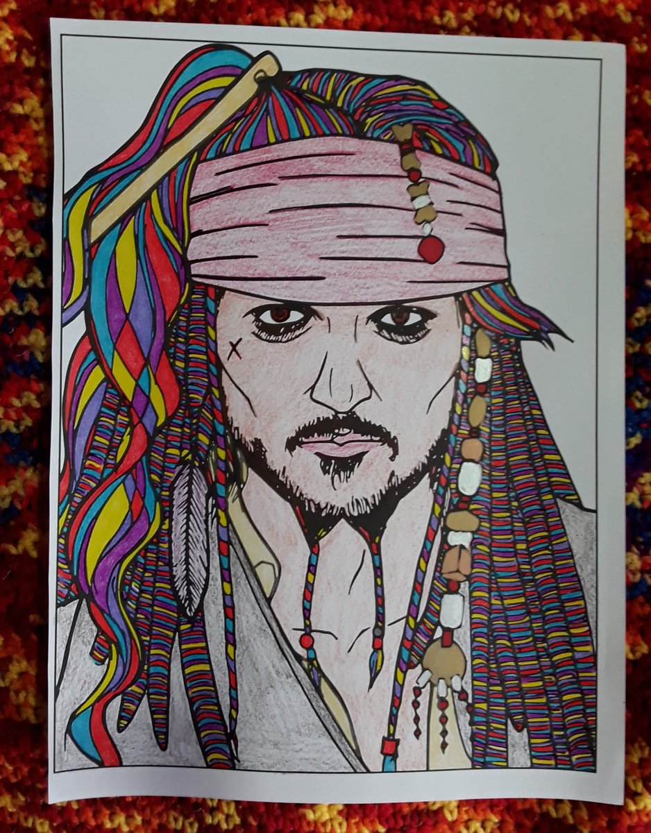 Facebook has just reminded me that I posted this pic I coloured on 21 February 2021. Can't believe it was five years ago that I did this.