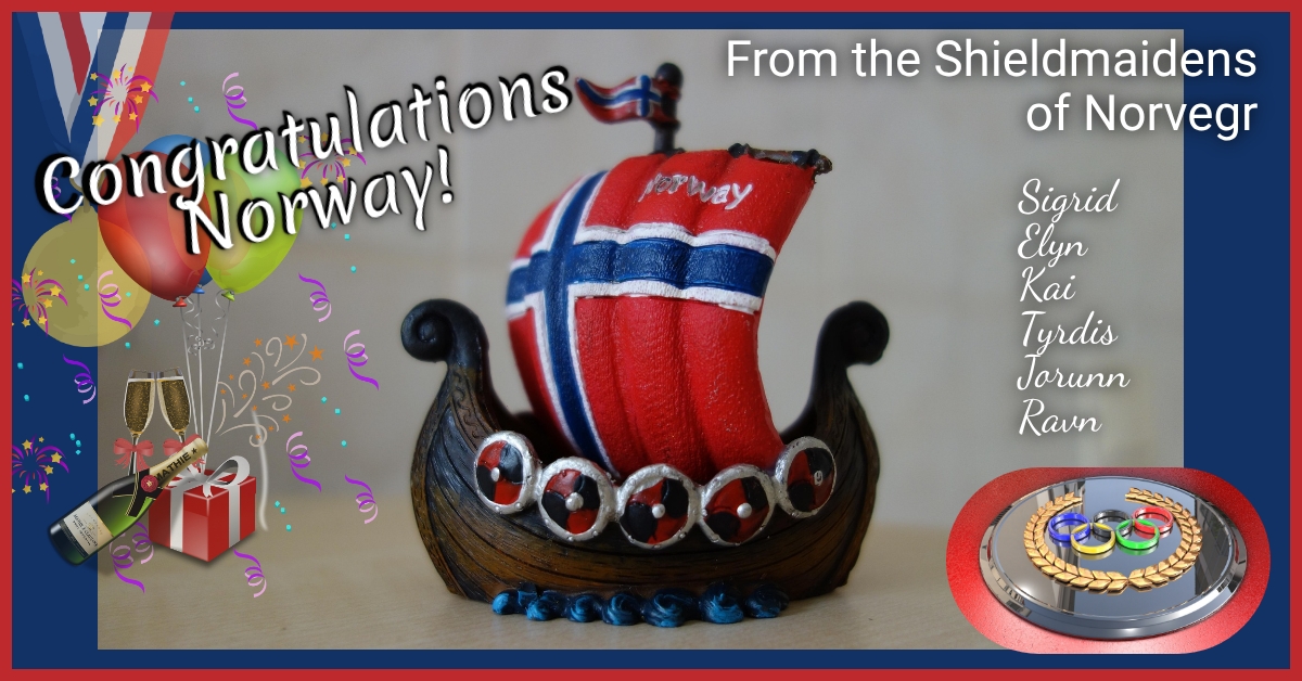 Congratulations to Norway's Olympic win. My shieldmaidens approve. #Olympics2026 #AuthorLife #Norway #Vikings #shieldmaidens #READERS