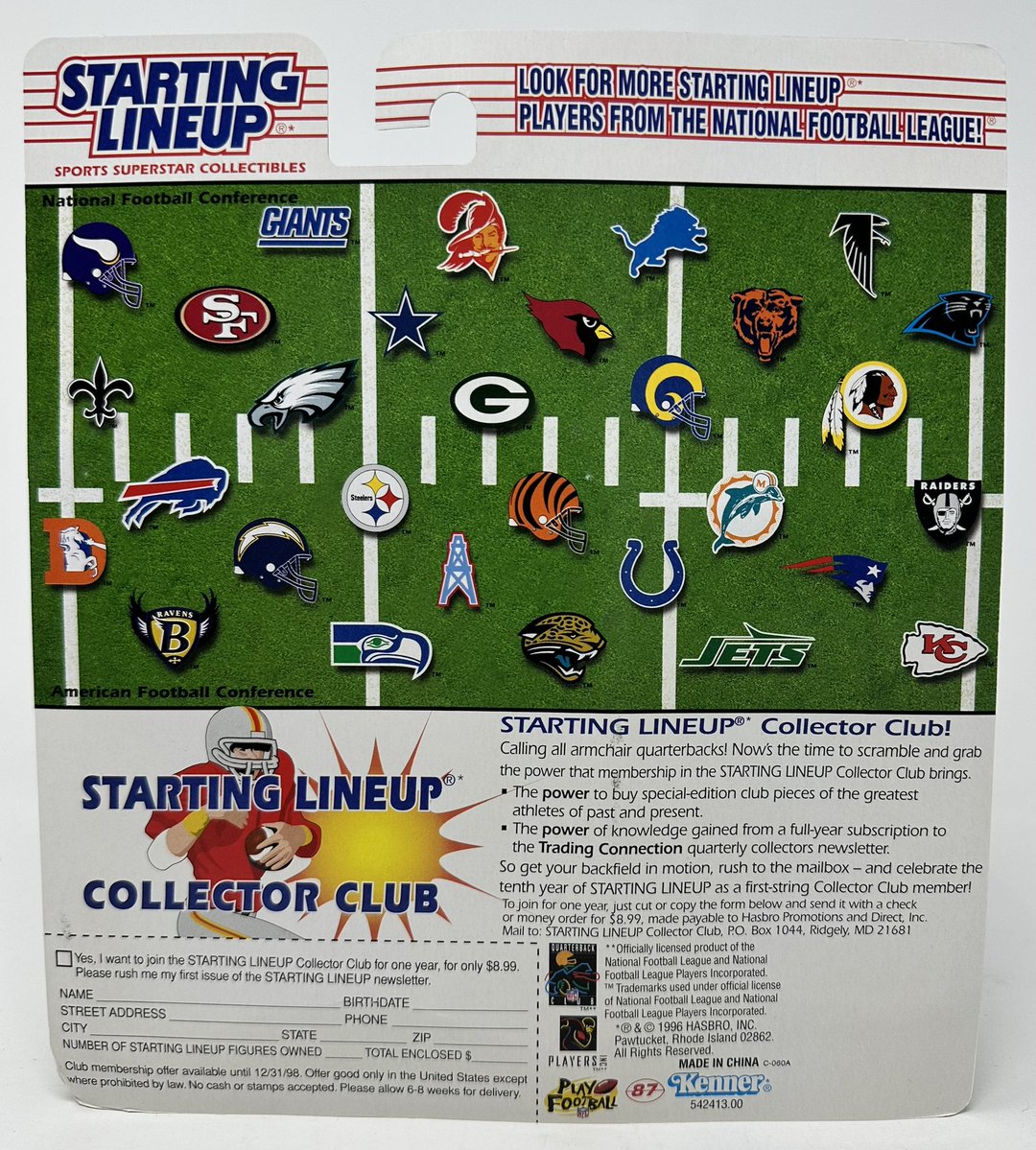 I have multiples at $15 each plus shipping. Grab a piece of starting lineup history.