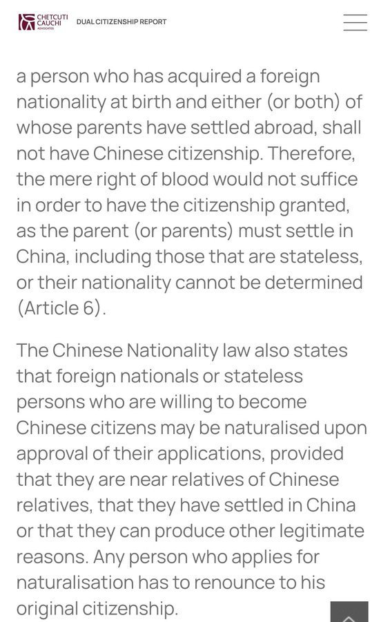 iangjeon's tweet photo. https://t.co/wr92VM56kJ

"Any person who applies for [Chinese] naturalisation has to renounce original citizenship"

If there were any #RealJournalists they could ask #EileenGu if she was really a #ChineseCitizen and had renounced her #AmericanCitizenship. Otherwise she's not legitimately competing for #China by #OlympicRules

https://t.co/1jvE4Cx8Uy

According to the Olympic Charter (Rule 40-41) Any competitor in the Olympic Games must be a national of the country of the NOC which is entering such competitor.