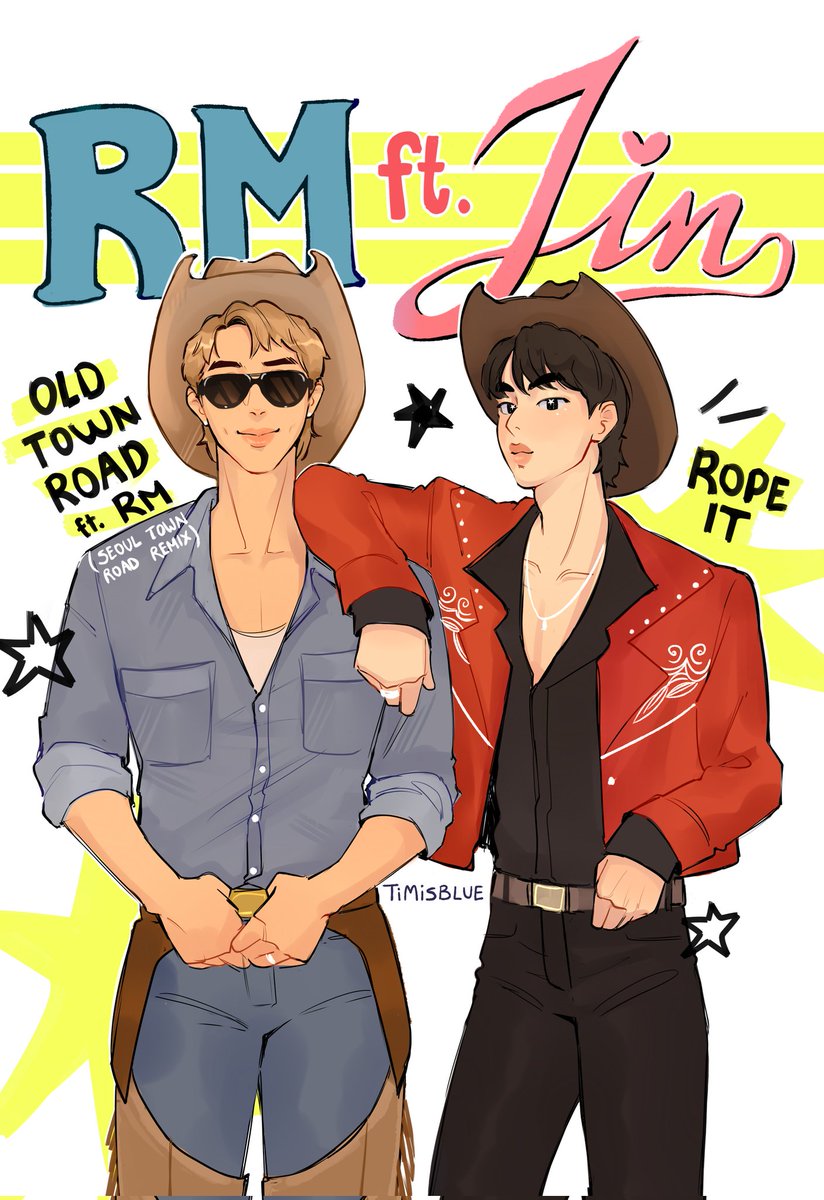 I'm gonna take my horse to the seoul town road and spin the lasso 'round 🐎 #namjin