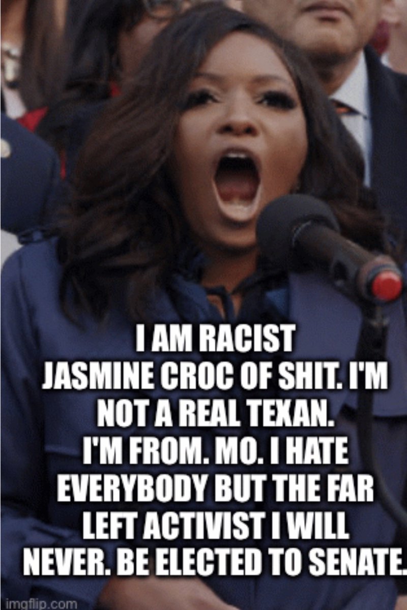 Jasmine crock of shit is using her ghetto accent. She's gonna end up being a ghetto stripper. There's no doubt if she will never be a Texas senator