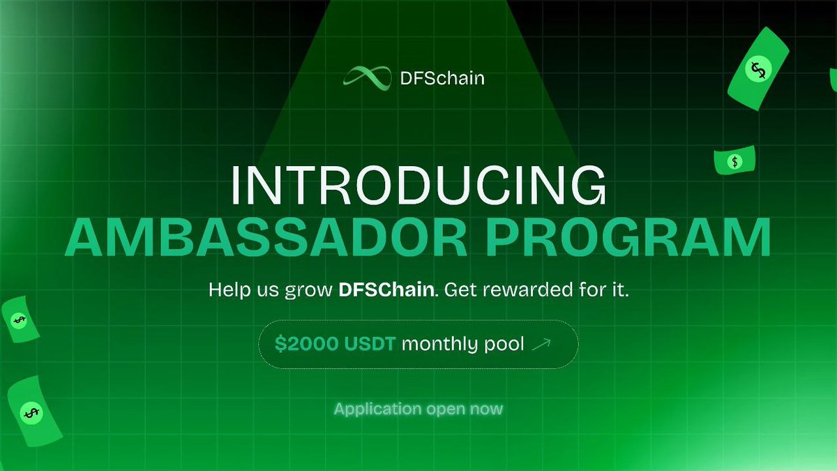 DFS_Chain's tweet image. Introducing the DFSChain Ambassador Program. 🚨 

DFSChain is growing, and we’re inviting dedicated community members, creators, and builders to help expand the ecosystem.

Task 📦:

Like the post.

Tag other creators.

Comment your submission and retweet this post.

What