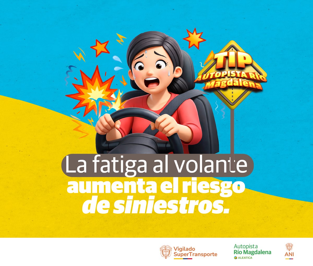 Descansar también es seguridad vial.
Haz pausas activas y cuida tu bienestar. 😴

#TipsARM #SeguridadVial