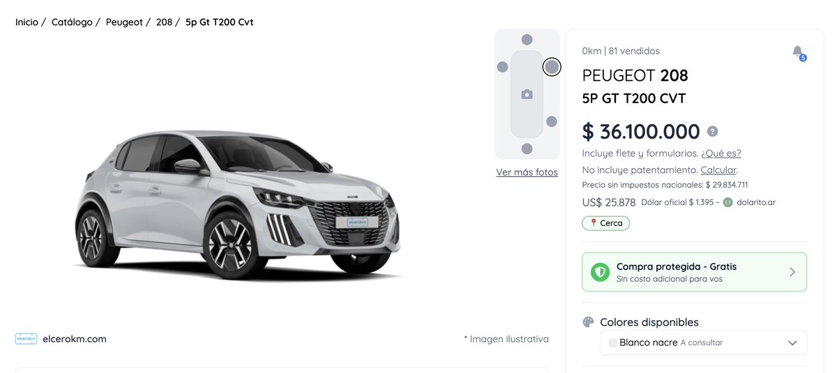 elcerokmcom's tweet photo. ¿El regalo de 17 de Benja Agüero?

Peugeot 208 GT
$36.100.000 + patentamiento https://t.co/WqdSBRR2Hd