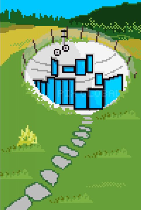 Art of the Day! "undergrass house". Buy at: ArtPal.com/pixiglobal27?i…