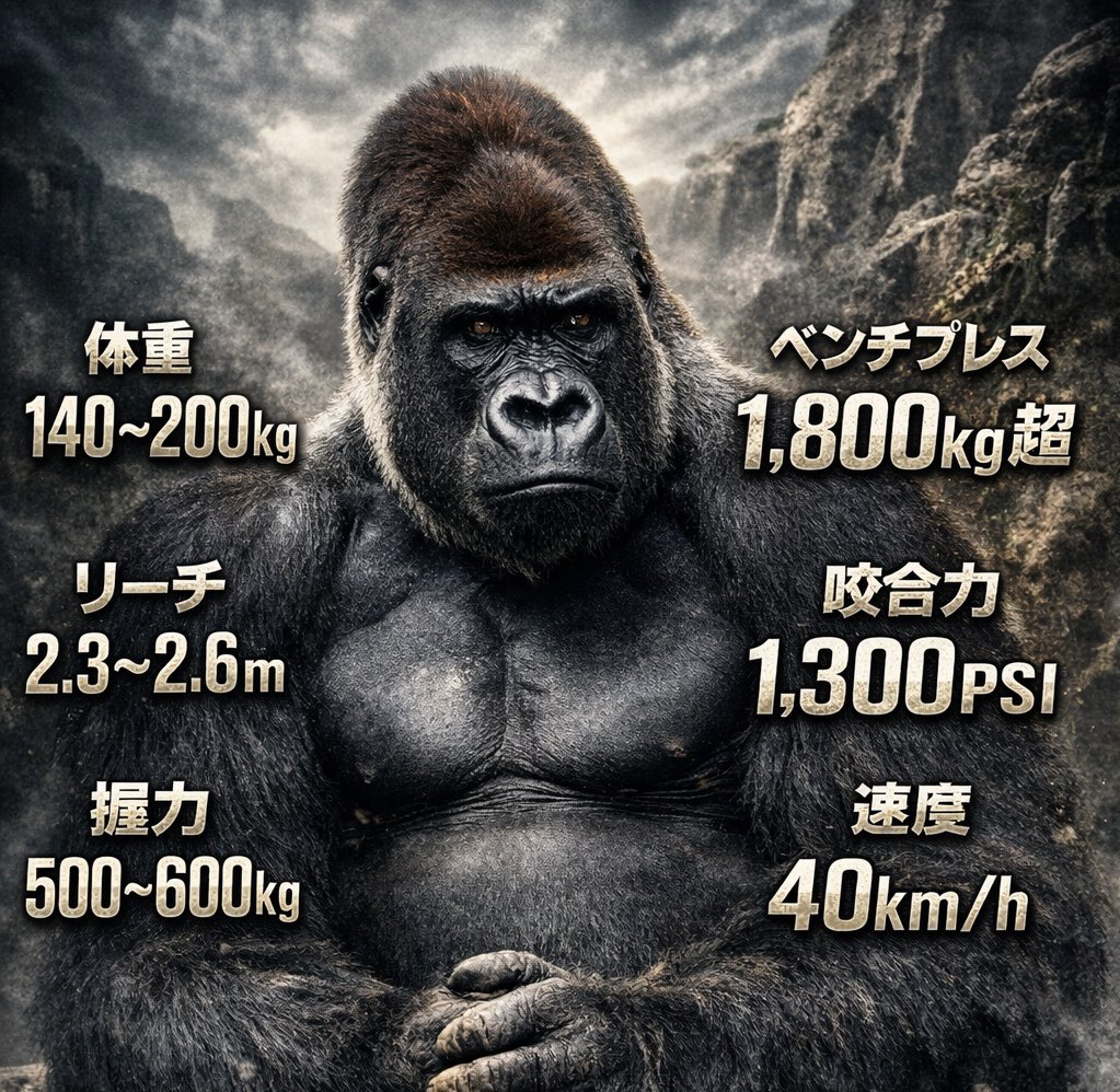 マウンテンゴリラとかヒガシローランドゴリラとか、ニシローランド