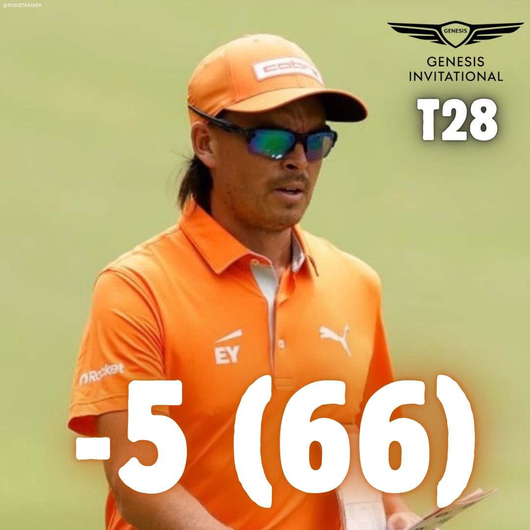 Rickie_Tracker's tweet photo. 🚨 T28 AT RIV ✅ — Following a Sunday BOGEY FREE 66, Rickie Fowler wraps up the West Coast swing with a T28 finish at the Genesis Invitational. 

2 good rounds and 2 less than stellar rounds. Game still continues to show good signs. 

All in all a pretty successful start to the season on the West Coast. We’re off to Florida! 1 week off then we’re back at it for Bay Hill! ⛱️